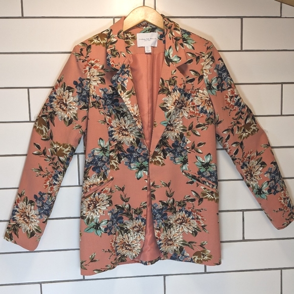 Carolina Belle Coral and Floral Blazer Women's Medium - Picture 5 of 6